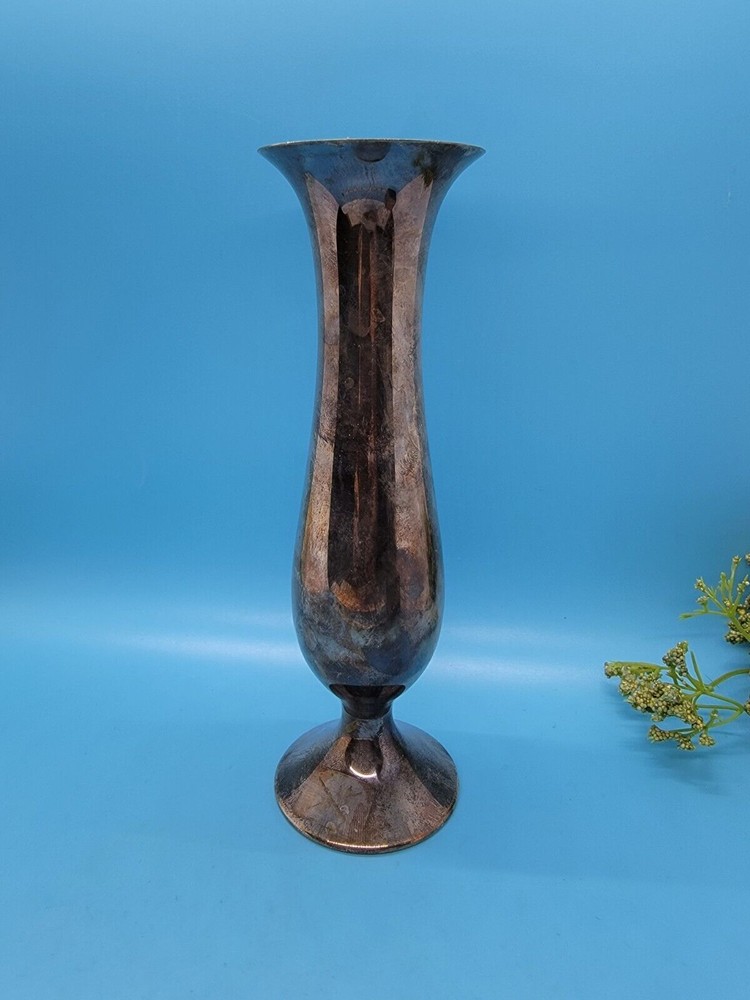Towle Silverplated 8" Bud Vase EP Germany Tarnished
