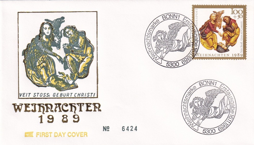 ⭐ 1989 Bonn Germany - First Day cover FDC - Ersttagsbrief ⭐ E533