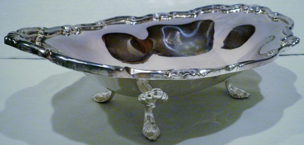 Vintage Silver Plated Oval Bowl