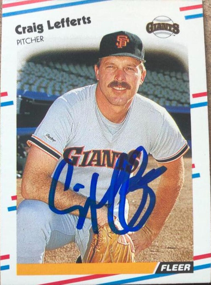 Craig Lefferts Autographed 1988 Fleer #87