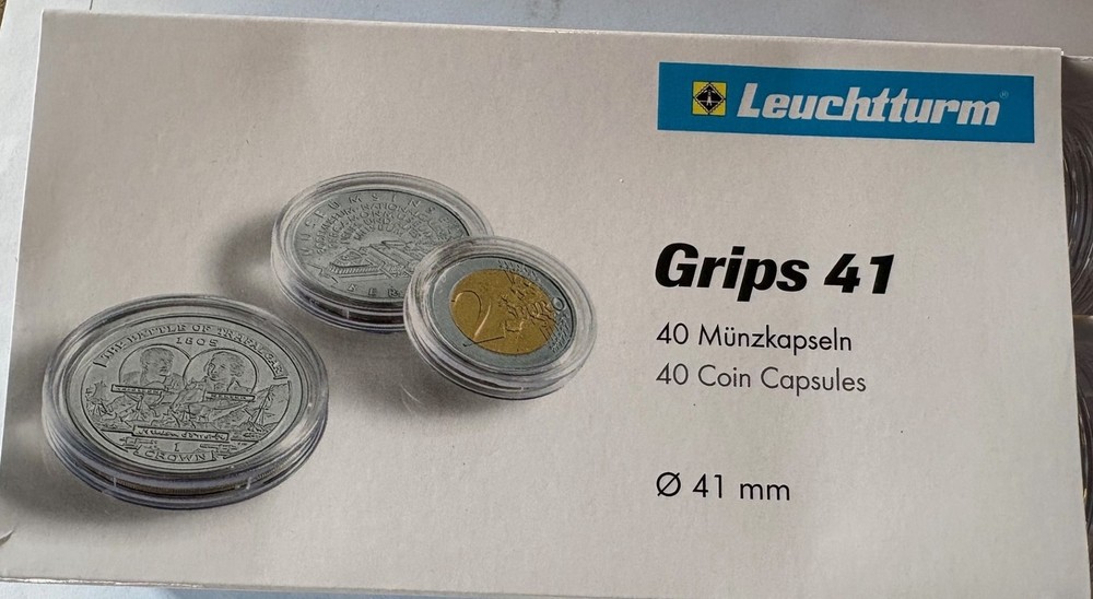 40 Lighthouse 41mm coin capsules for silver Eagles