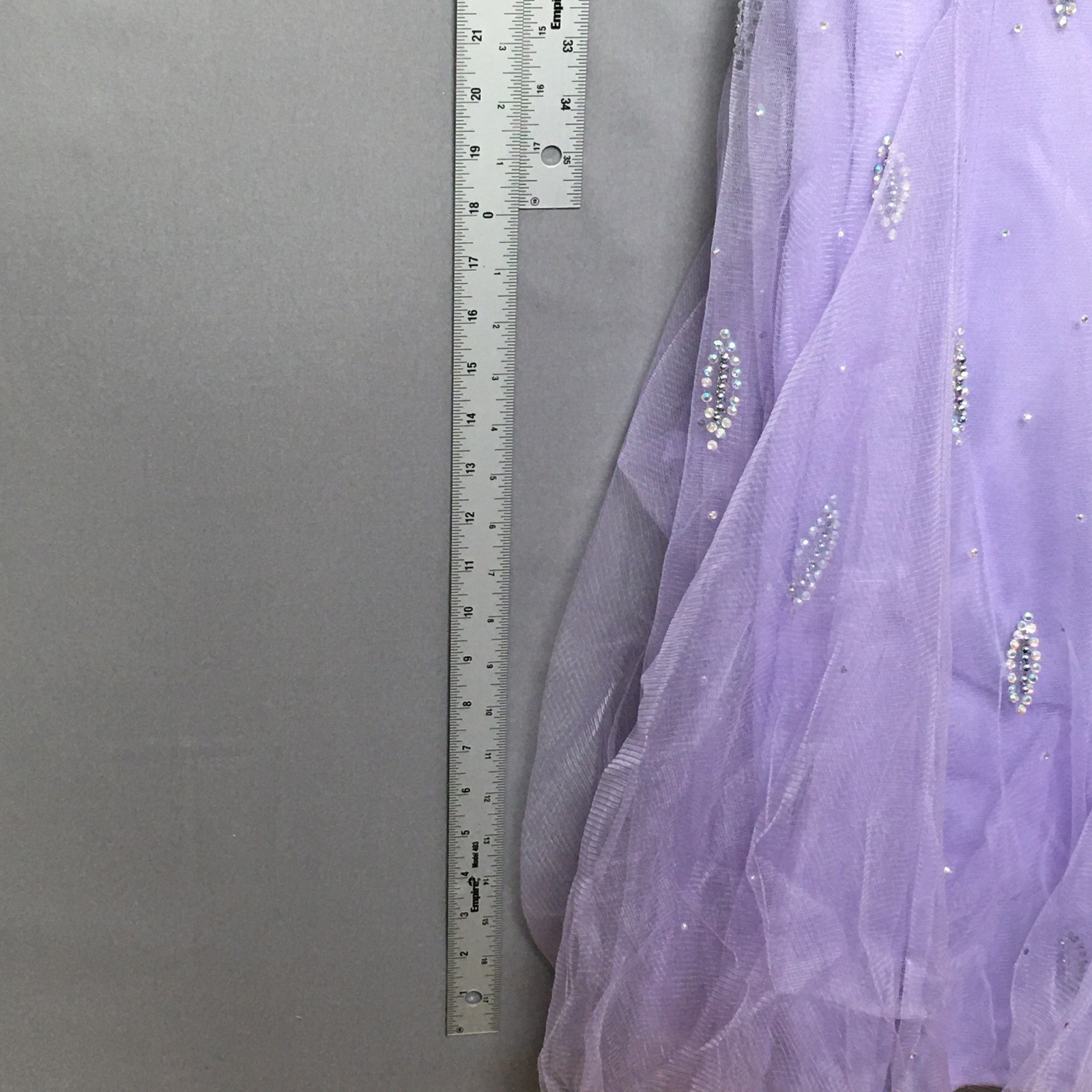 Fantastic Finds Gown Girls Size 2 Lavender Rhinestone Embellished Pageant Dress