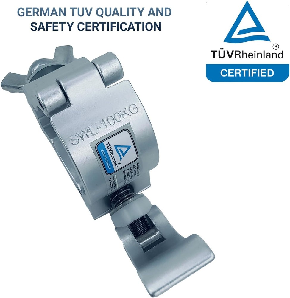 2 Pcs 2 Silver Quick Lock Release Stage Lighting Clamp-TUV certification, Tru...