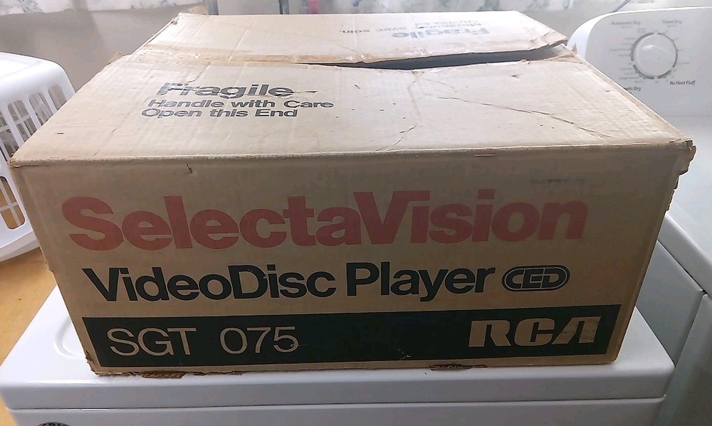 CED Player RCA SelectaVision SGT 075 BOX ONLY