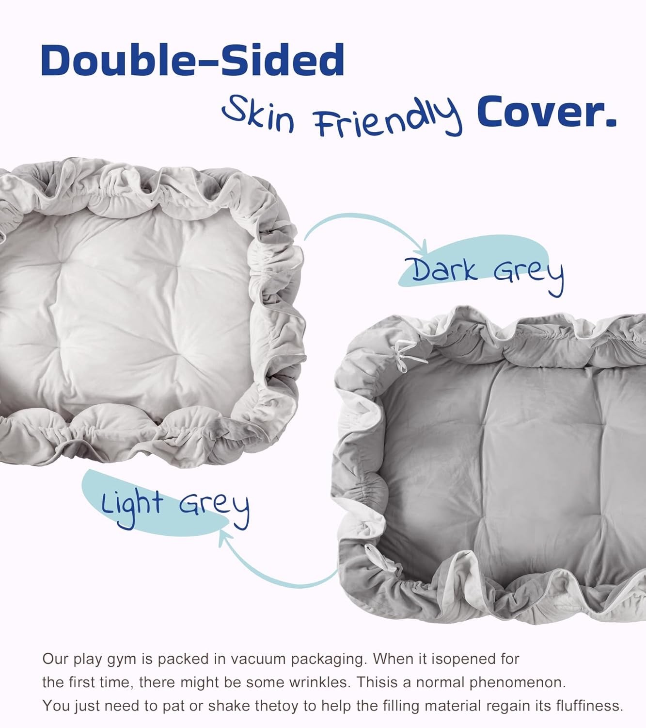 Little Dove 5-in-1 Plush Baby Play Gym, Tummy Time Mat -Convertible Baby Gym