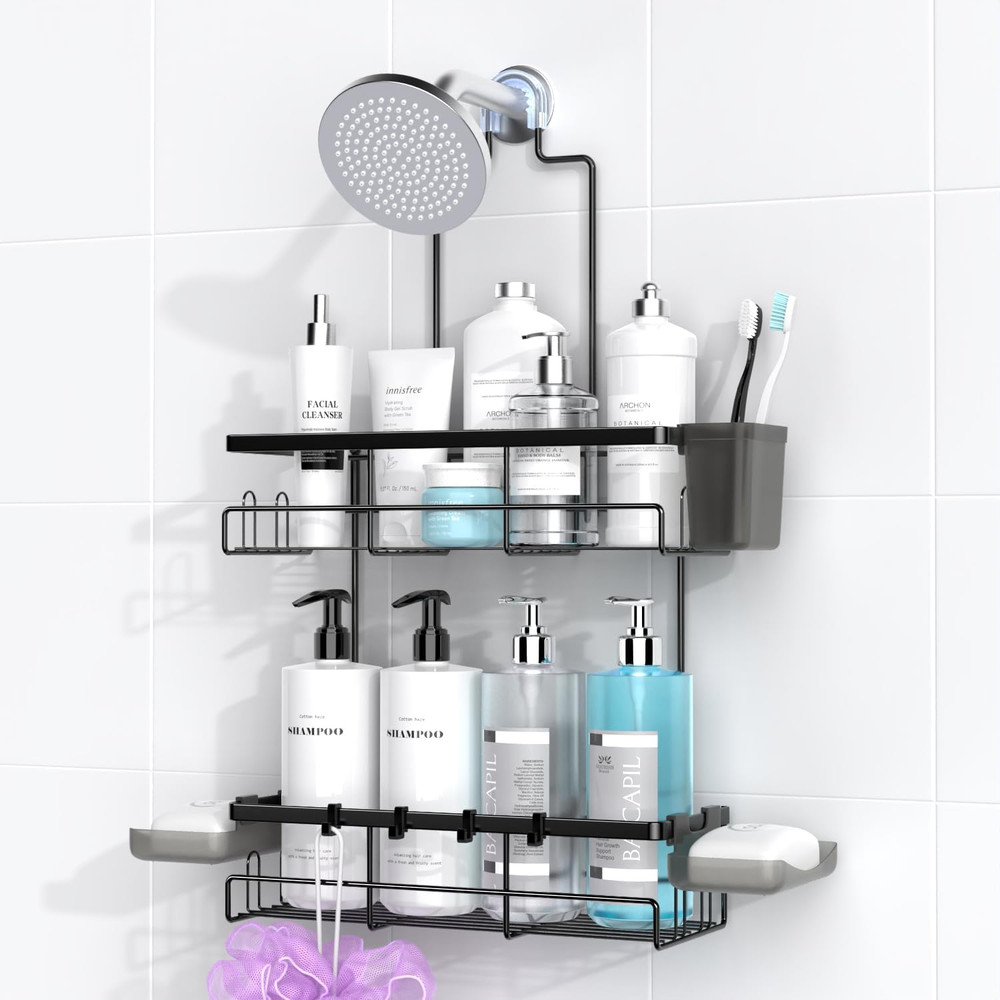 Shower Caddy Hanging Bathroom Organizer: Rustproof Shelf for inside Shower - No