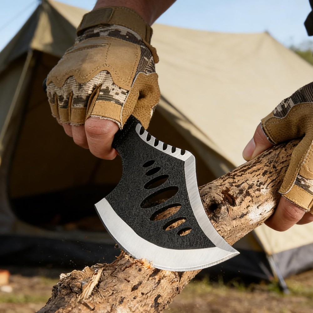 Outdoor 5.2" Camping Hatchet,Multi Functional Shock-Absorbing Hand Axe,Mounta...