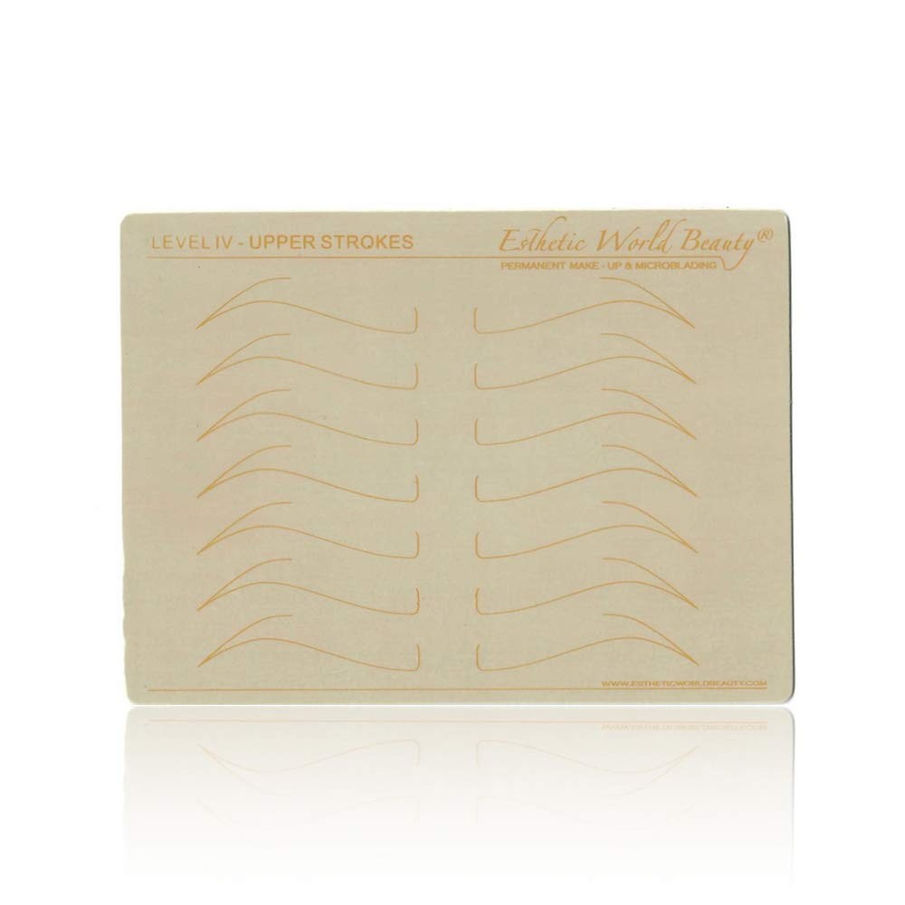 Microblading No Ink Practice Skin | 6 Level Template | Double Side Printed | ...