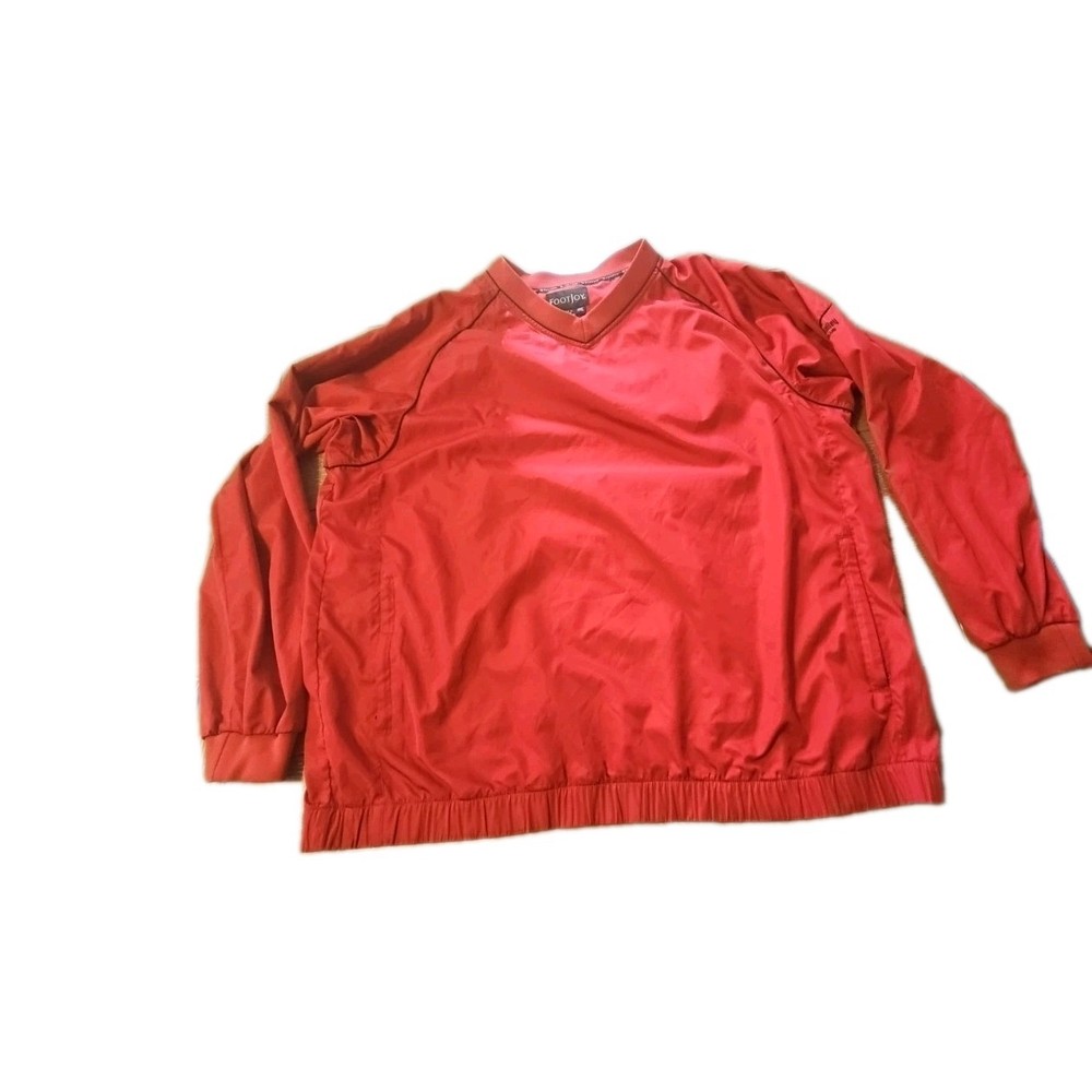 FootJoy Men XXL Red Windbreaker Golf Pullover. Pajaro