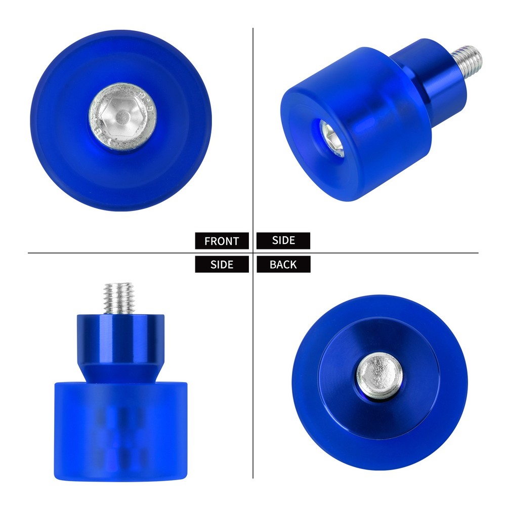 2x Blue Engine Protective Guards Crashs Bars 12mm End Balls Protector For Harley