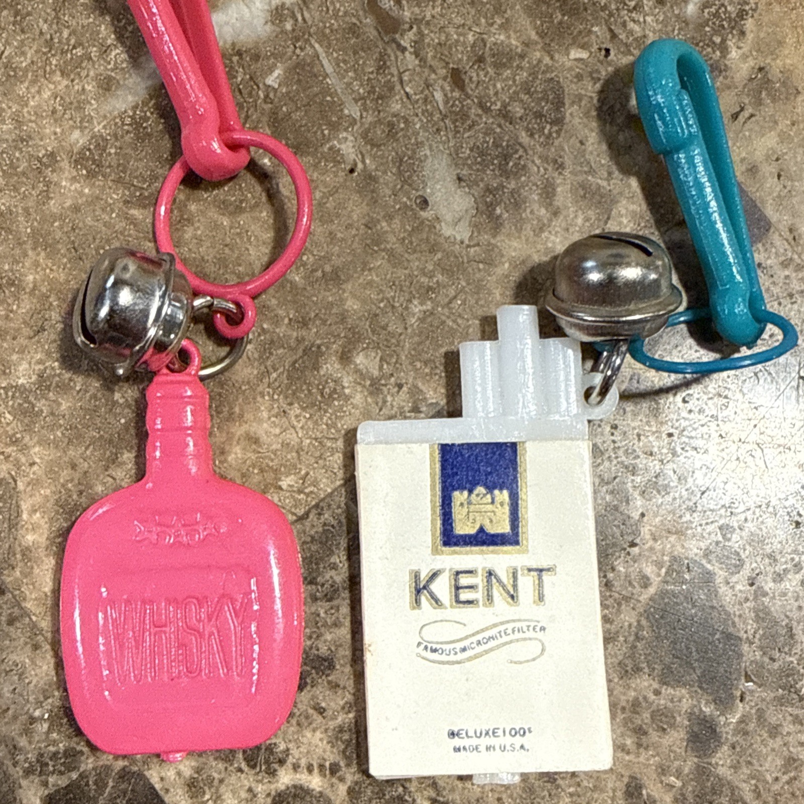 Vintage 1980's Plastic Clip On Bell Clip Charm Necklace Bracelet Charms Lot