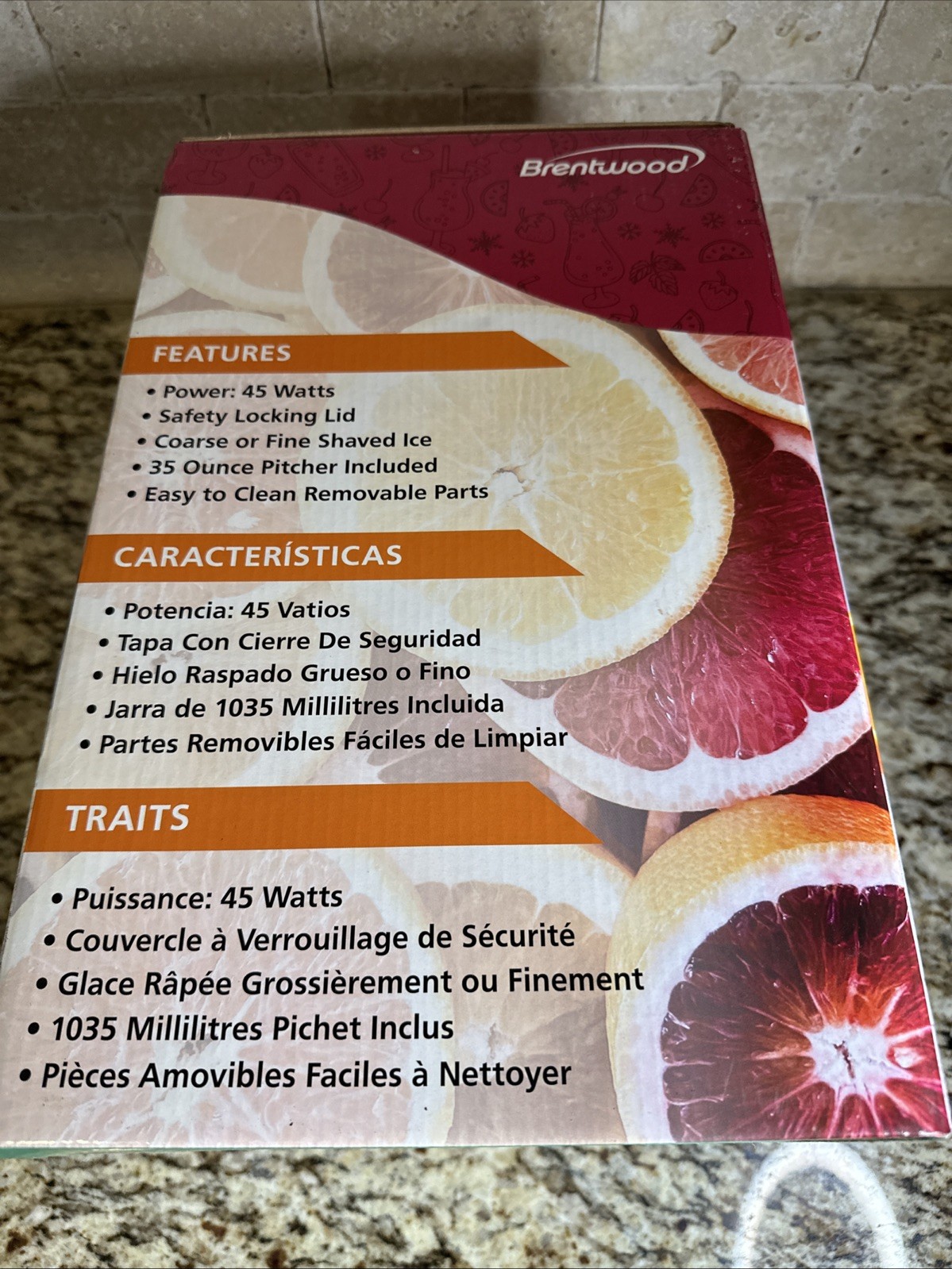 Brentwood TS-1425BL Frozen Drink Machine 45 Watt Baby Blue New