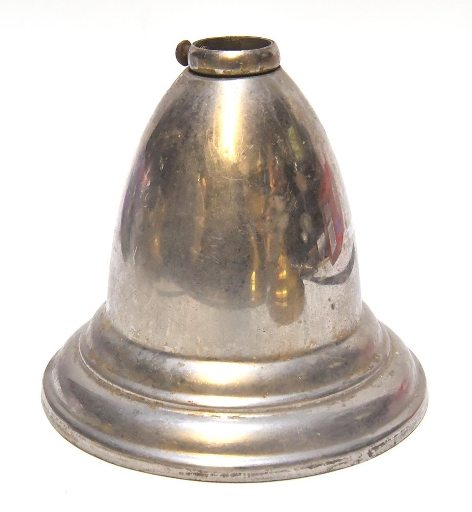 VINTAGE NICKLE OVER BRASS CEILING BELL CANOPY