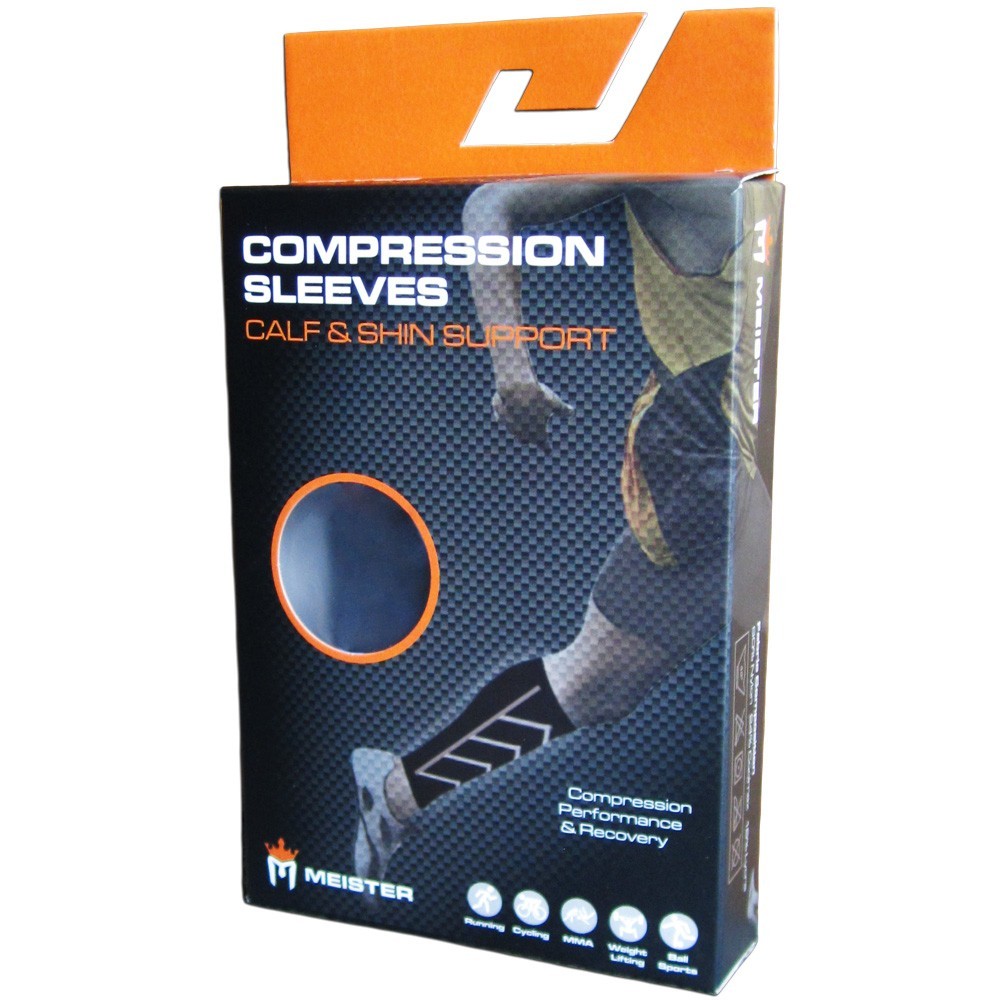 MEISTER COMPRESSION LEG SLEEVES Running Calf Shin Splints CrossFit S/M/L/XL PAIR