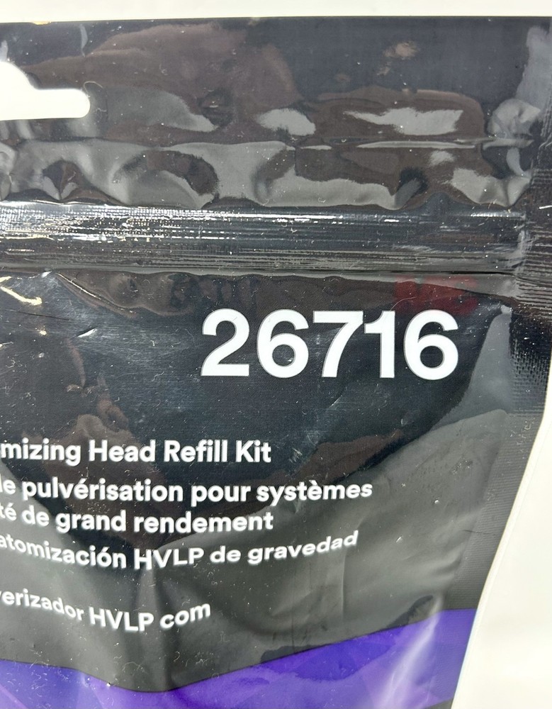 3M Performance Gravity 26716 HVLP Atomizing Head Refill Kit - NEW