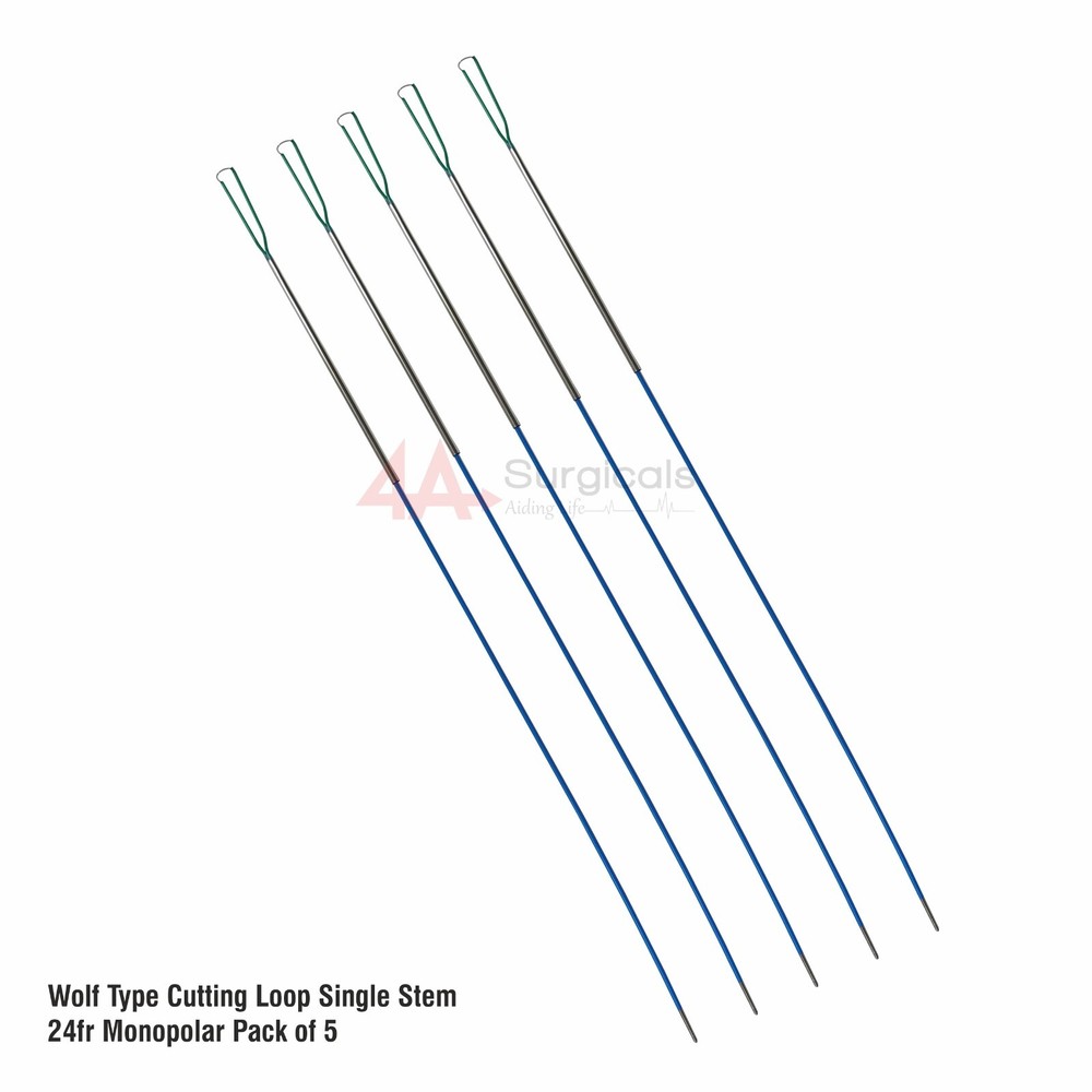 4A WOLF TYPE CUTTING LOOP SINGLE STEM 24Fr MONOPOLAR PACK OF 5