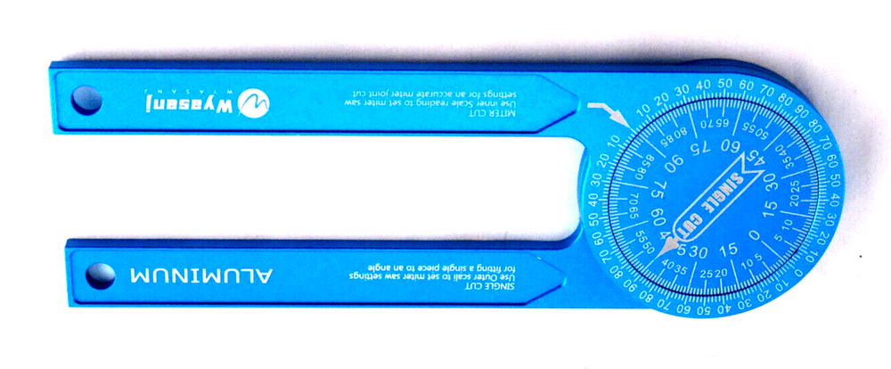 Miter Saw Protractor 7.3" Aluminum Protractor Featuring Precision Laser Engraved