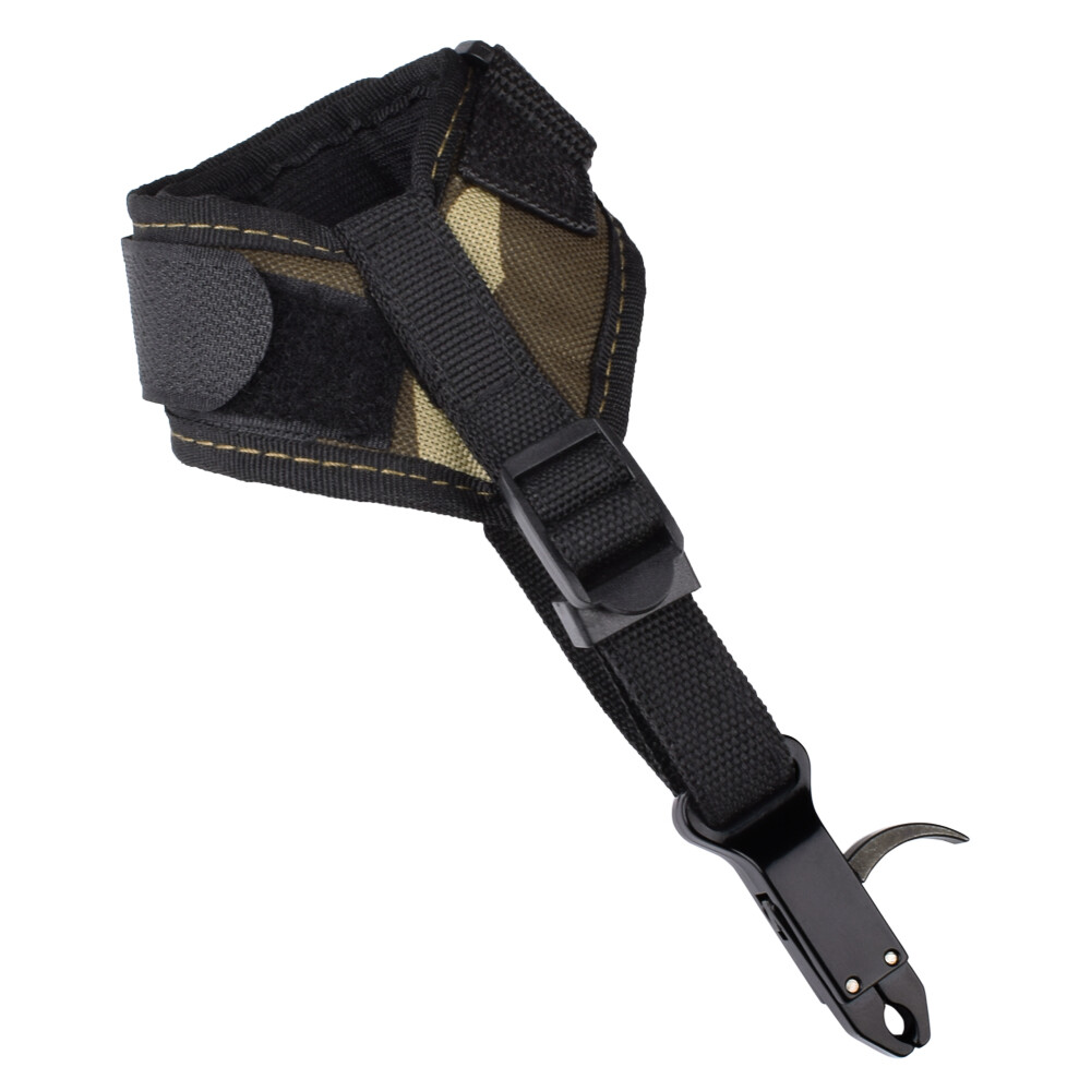 Archery Release Aids Strap Trigger Caliper Wrist Adjustable Compound Bow Hunting