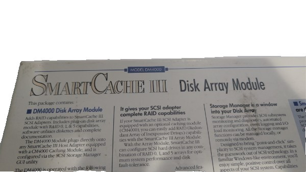 DPT EISA SCSI Adapter Card Smart Cache III DM4000 Disk Array Module NEW NIB