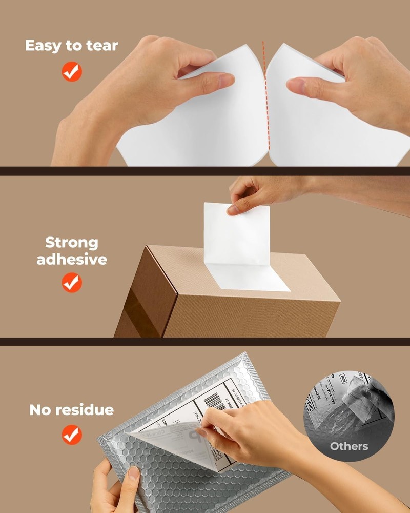 220 Count Direct Thermal Labels - 4x6 Adhesive Shipping Solution for E-commerce