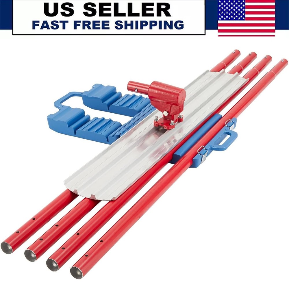 Bull Float Concrete Tools, 48"x8" Aluminum Alloy Concrete Float Tool Round End