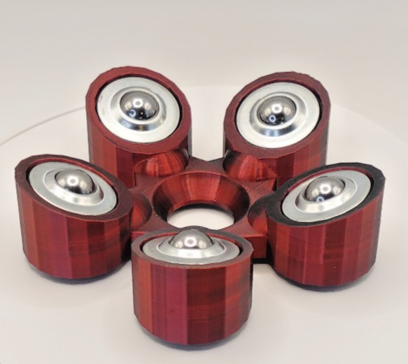 Bowling Ball Spinner Cup - Red and Black