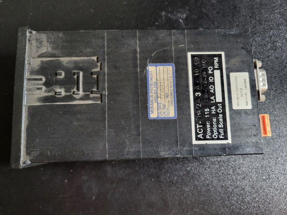 Monarch Instruments ACT-3 115VAC Panel Tachometer/Totalizer, BR