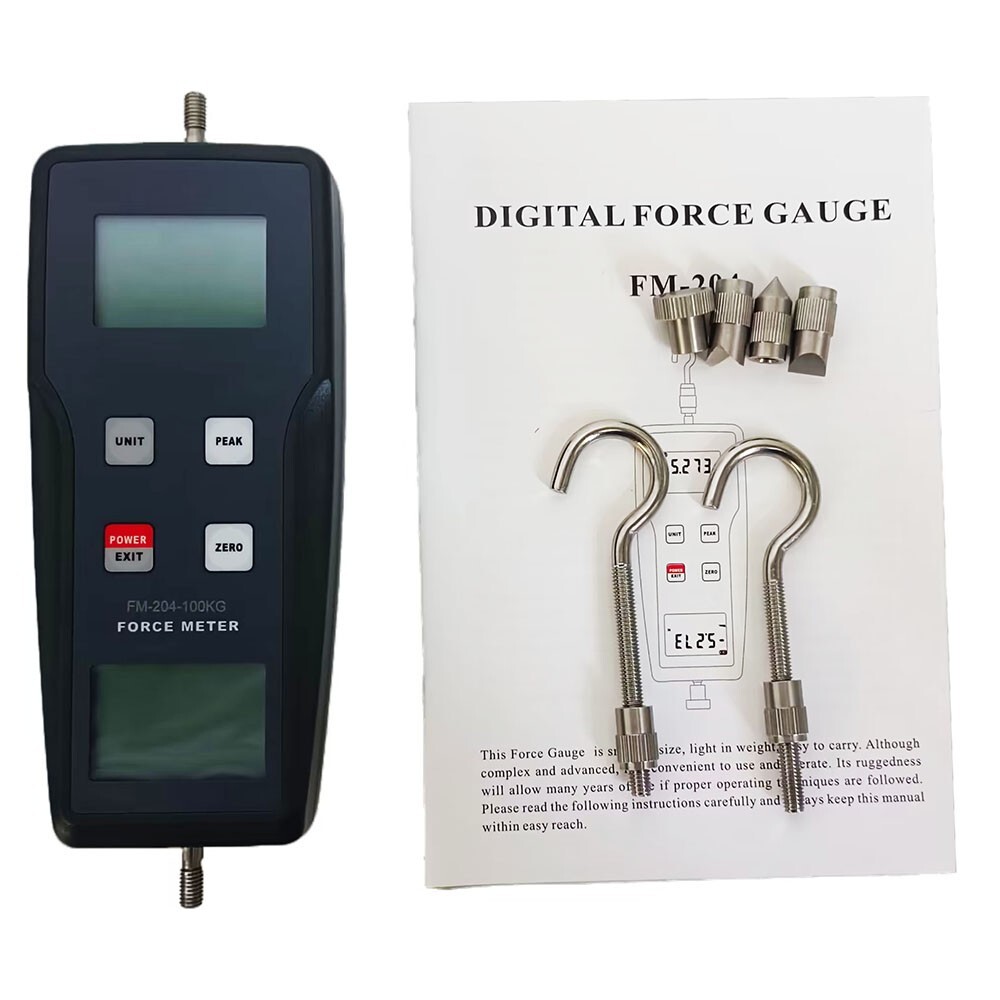 Digital Push Pull Force Gauges Force Meter With External Sensor ±100kgf ±980N