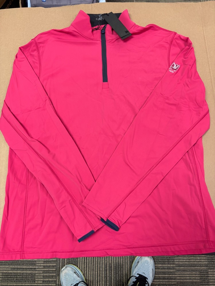 NWT MEN'S GREYSON 1/4 ZIP PULLOVER, SIZE: XL, COLOR: CHERRY (M31)