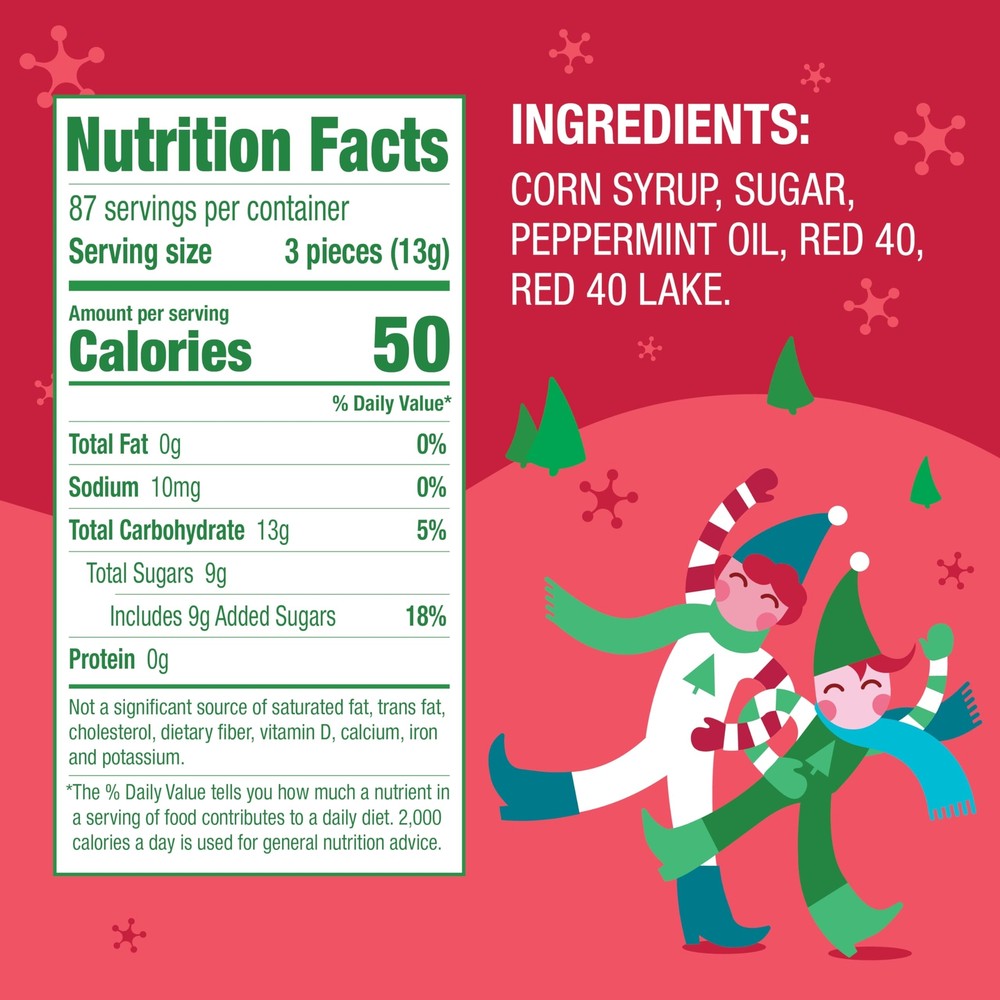 Brach's Mini Candy Canes Tub 260 Count Peppermint