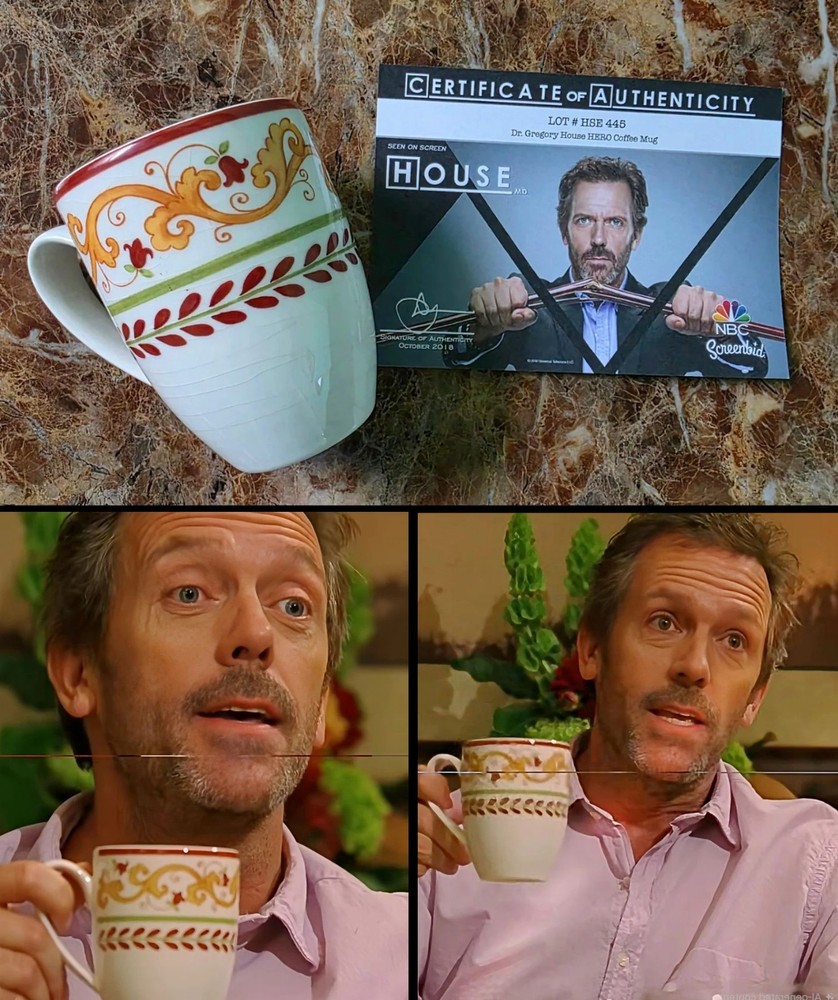HOUSE MD: Dr. Gregory HERO Coffee Cup screen used Studio COA