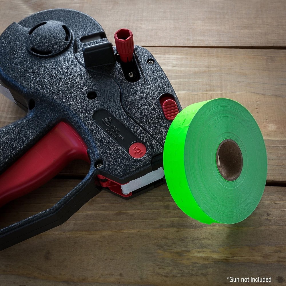 Perco Fluorescent Green Pricing Labels for 1 Sleeve,