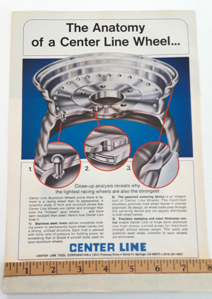 CENTER LINE WHEEL ORIGINAL 1980 AD