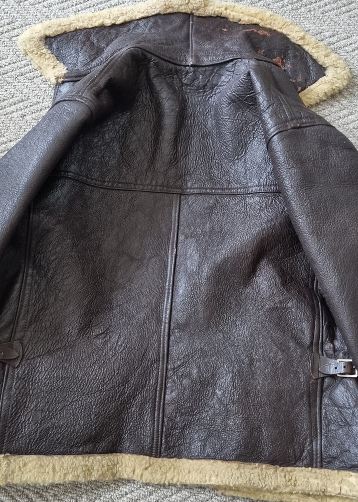WW2 Original Flying Jacket Shearling Sheepskin Leather
