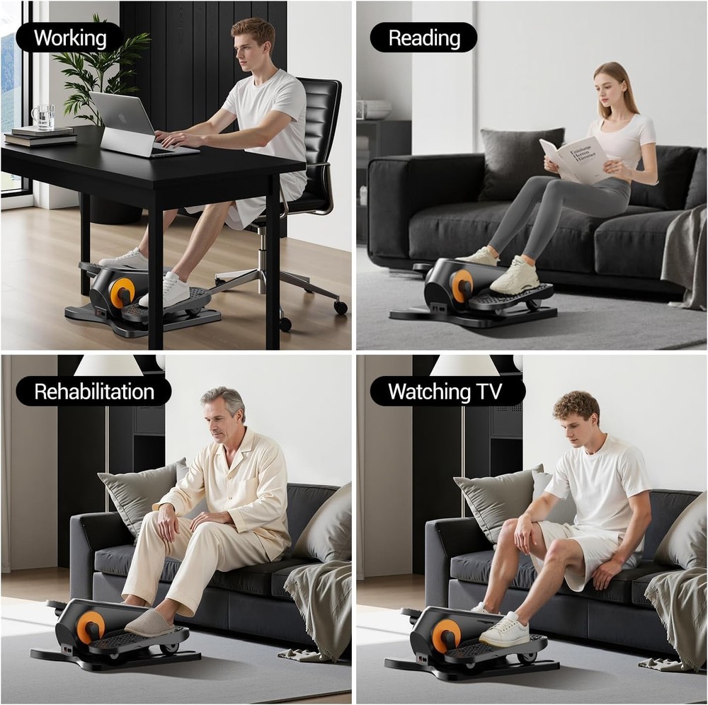 Compact Under Desk Elliptical Machine: Remote-Controlled & Whisper-Quiet Design