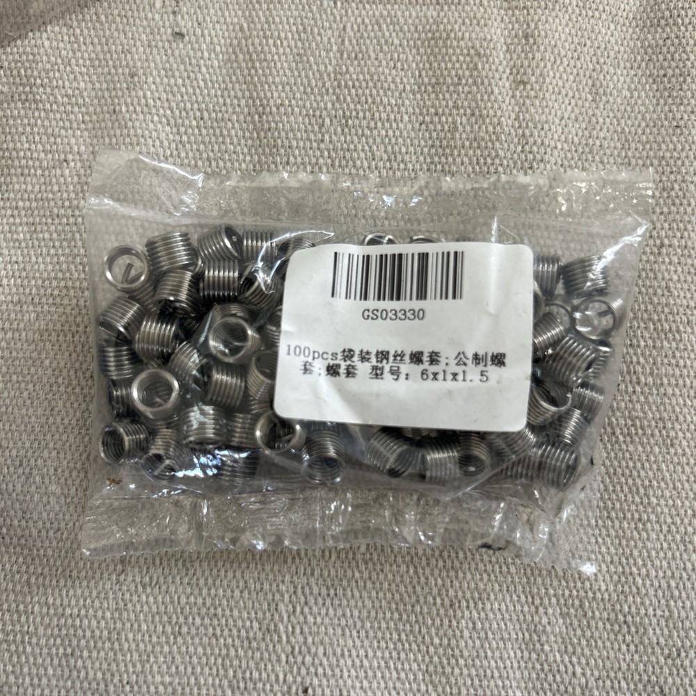100 Piece Thread Inserts 1.5 Stainless Steel