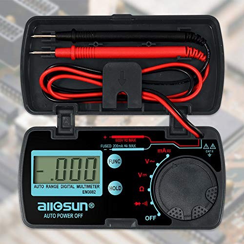 ALLOSUN Pocket Size Compact Digital Multimeter Auto Range Multi EM3082