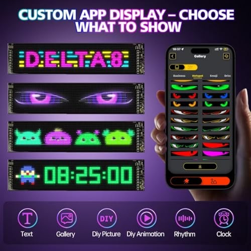 LED Sign for Car 2PCS - 23''x5'' Devil's Eyes Light for