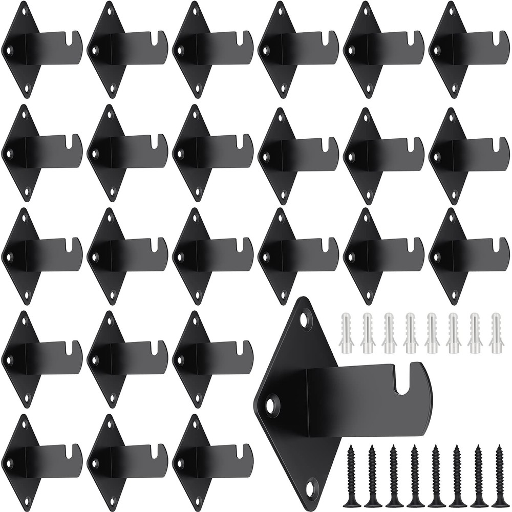 24 Pcs Gridwall Mount Brackets with Screws Gridwall Brackets for Grid Panels Clo