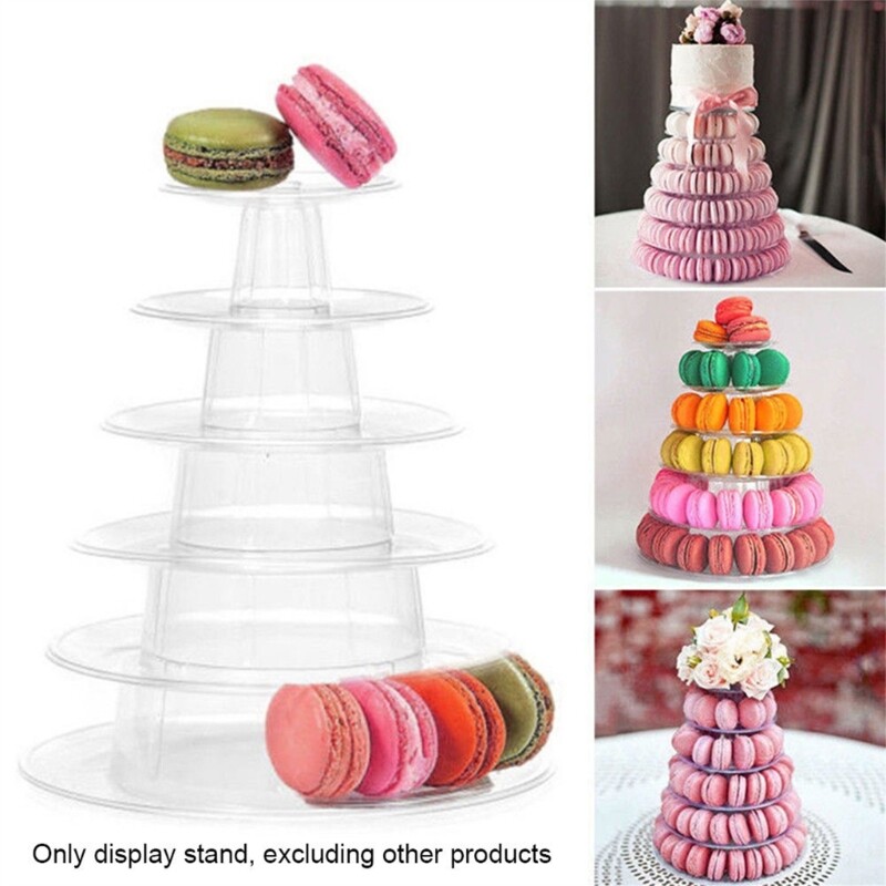 Dessert Display Rack Stackable Cake Holder PET Material Cake Display Stand