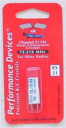 Hitec 72Mhz FM Dual conversion Receiver Crystal (CH 21)