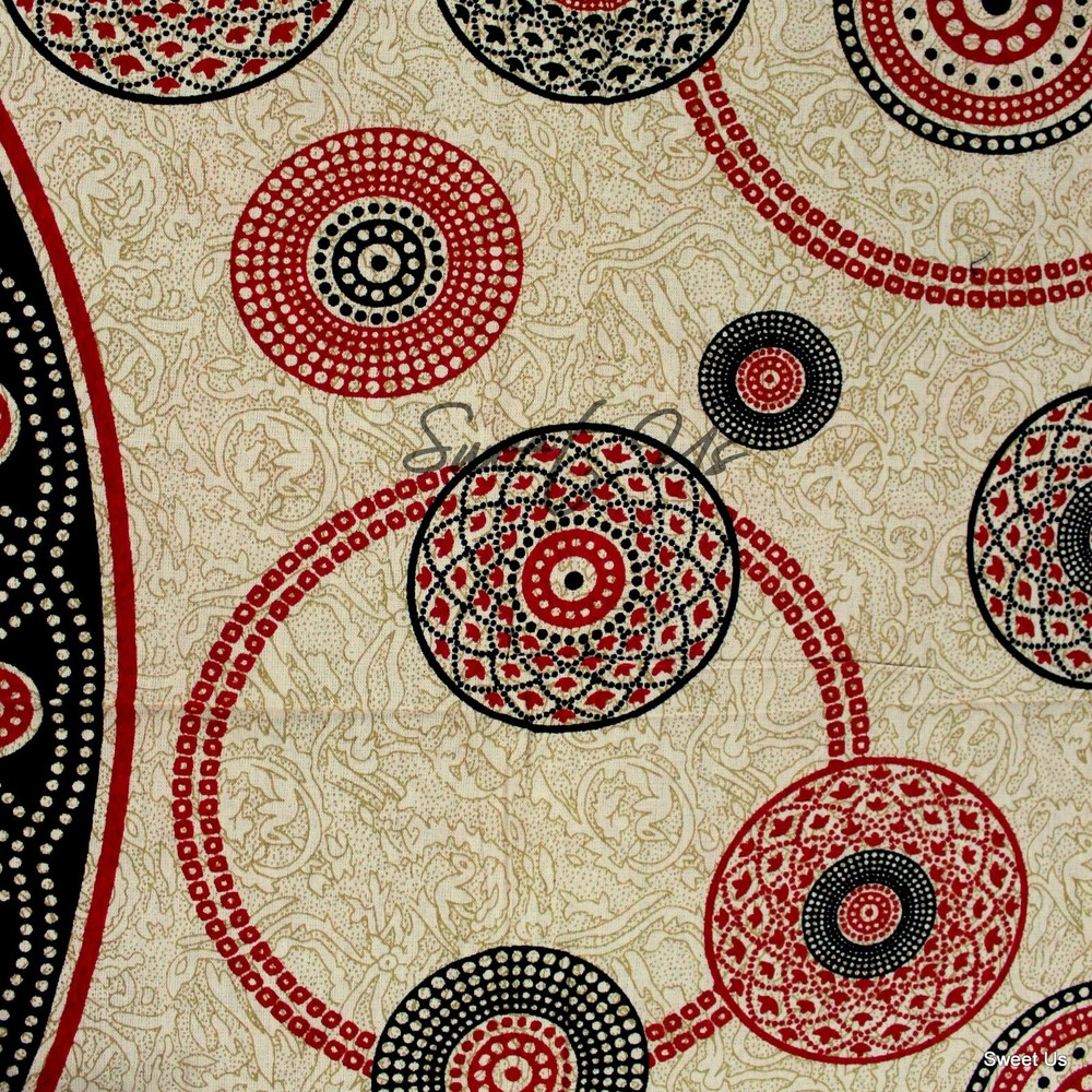 Cotton Geometric Tablecloth Rectangle Red Black Beige Kitchen Dining Linen