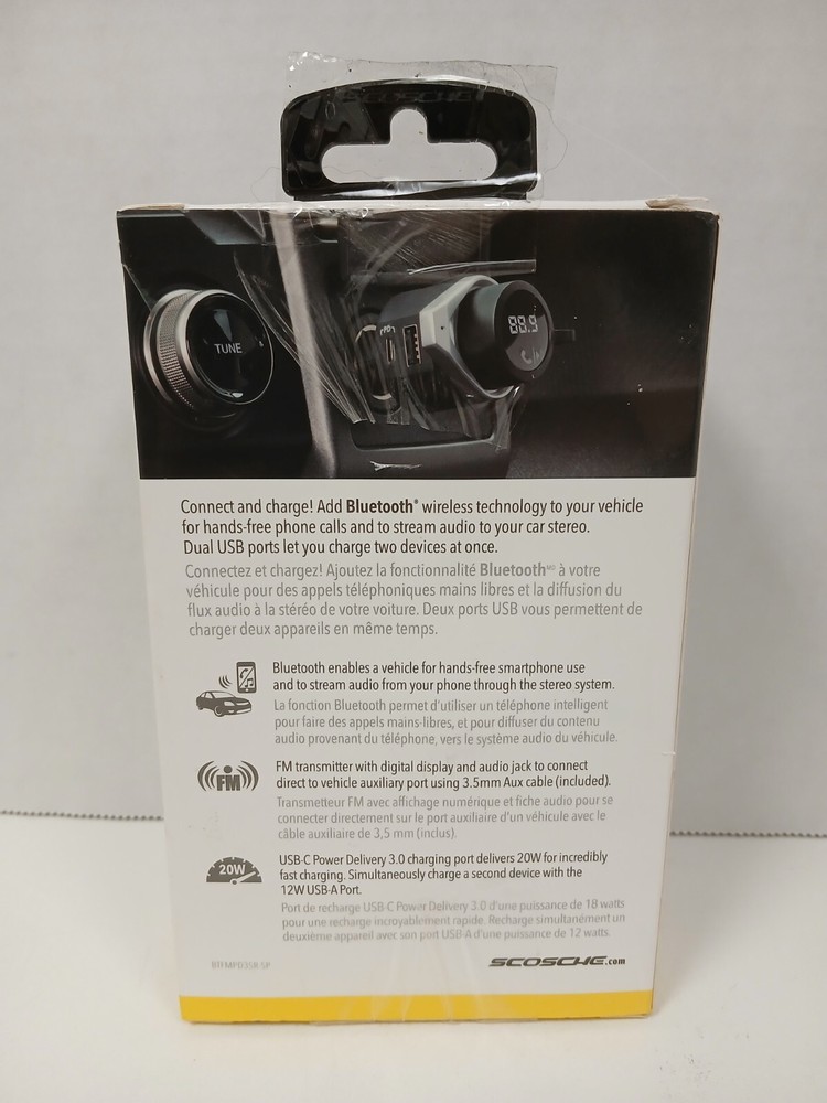 Scosche BTFREQ PRO Wireless Hands-Free Car Kit (BTFMPD3SR-SP)