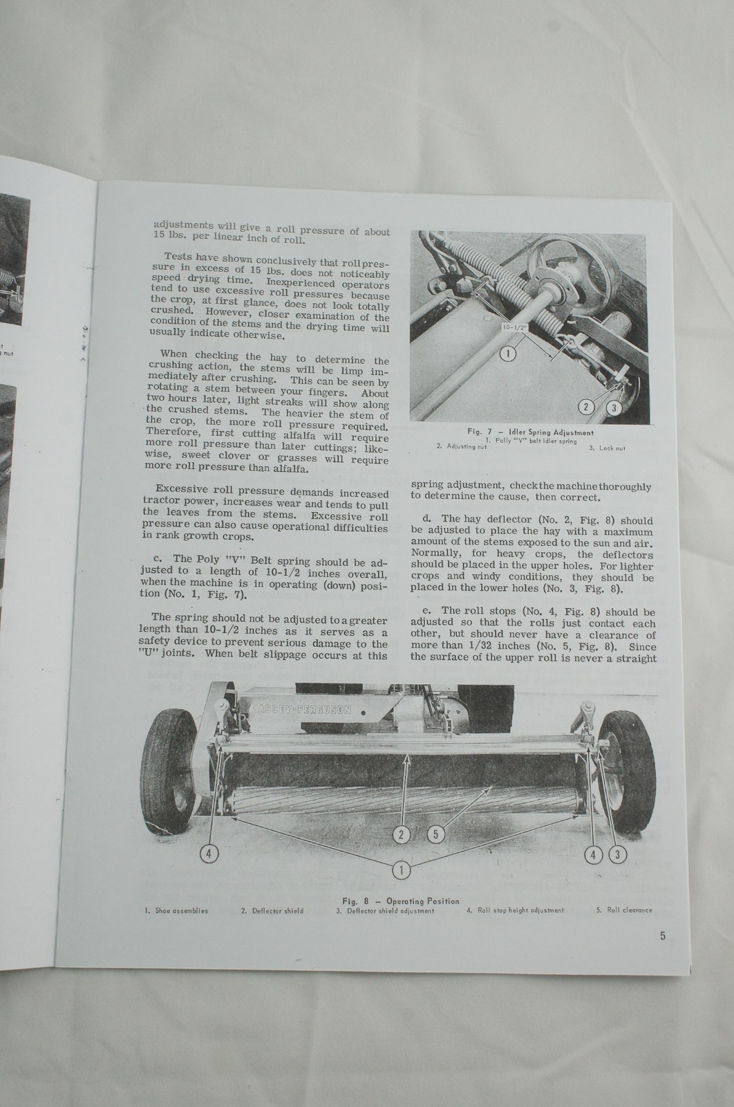 Massey Ferguson MF-40 Hay Conditioner Crimper PTO Driven Owner's Manual