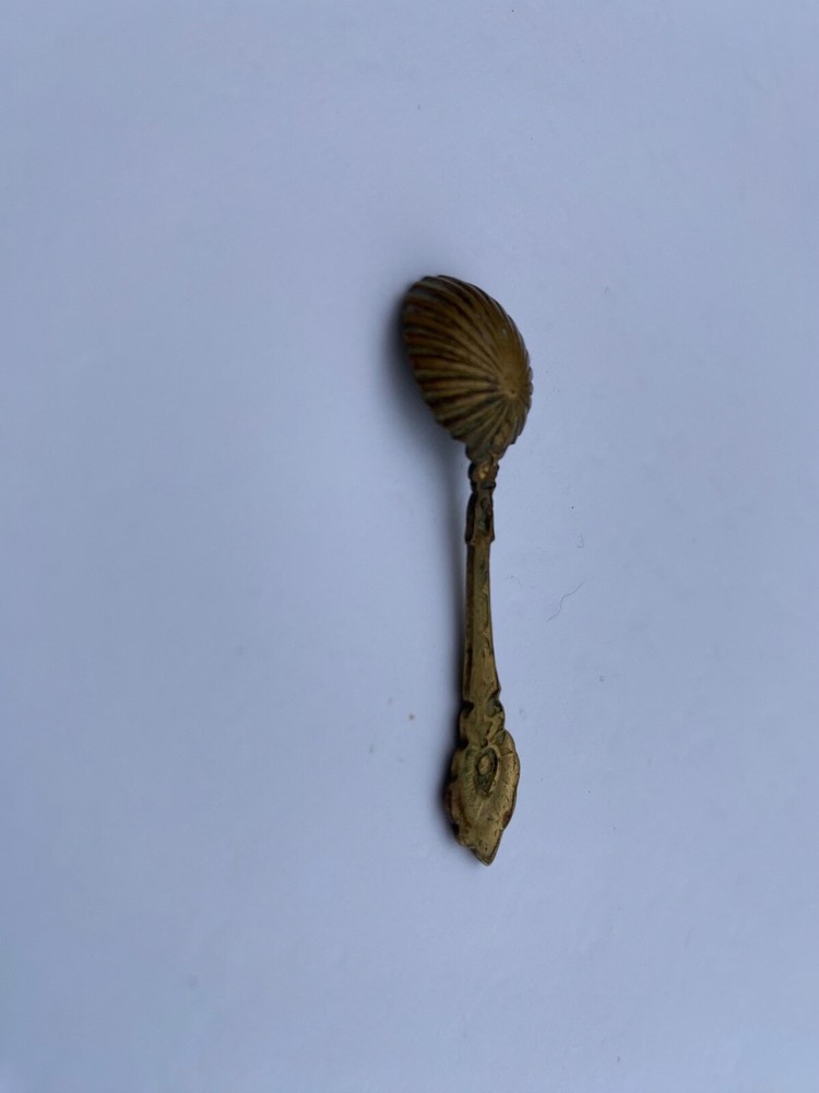 Miniature 2" Seashell Shell Salt Spoon Flower Handle