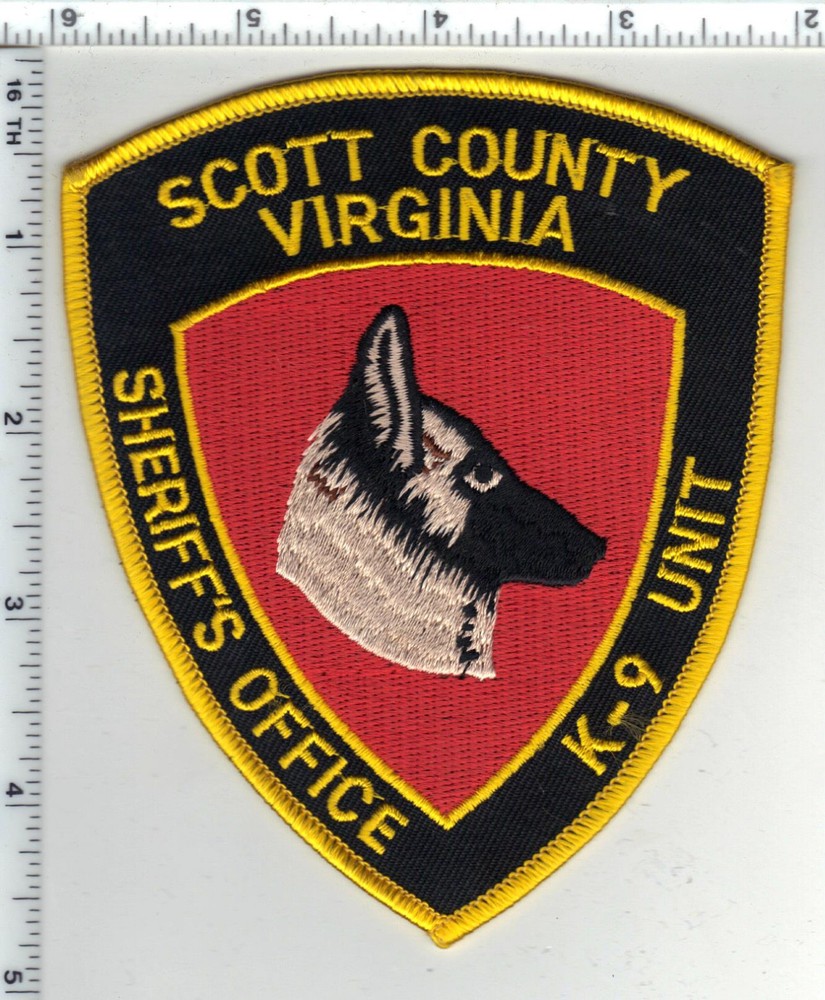 Scott County Sheriff's Dept. (Virginia) 1st Issue K-9 Unit Shoulder Patch
