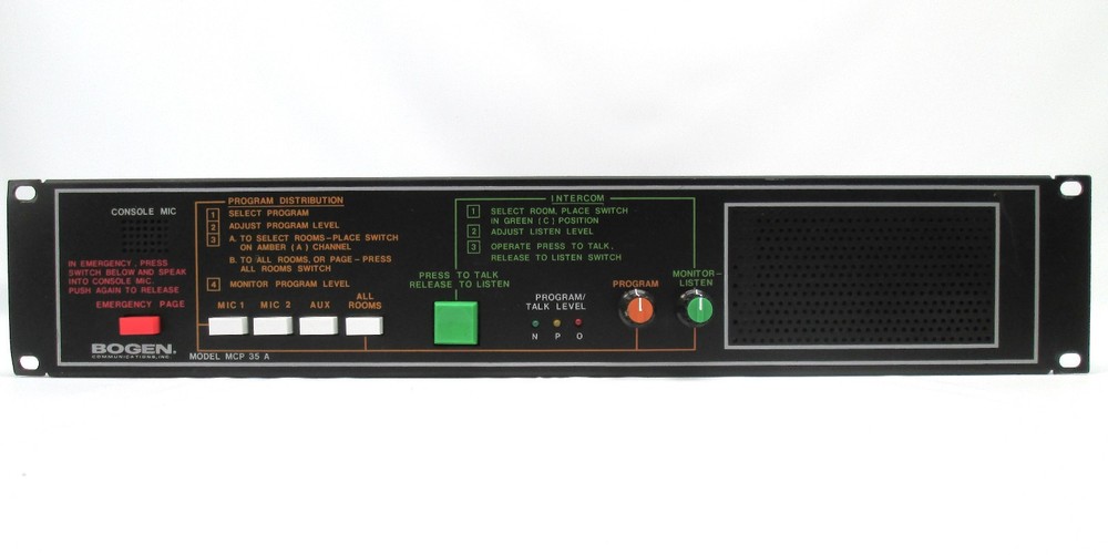 Bogen MCP35A Intercom Console Master Controller/Control Panel #413