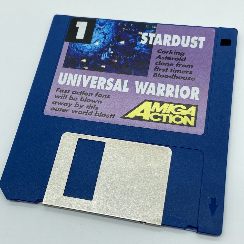 90s Amiga Action Stardust Universal Warrior Floppy Disk VTG PC games untested