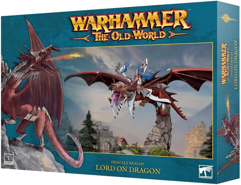 Warhammer: The Old World High Elf Realms Lord on Dragon New