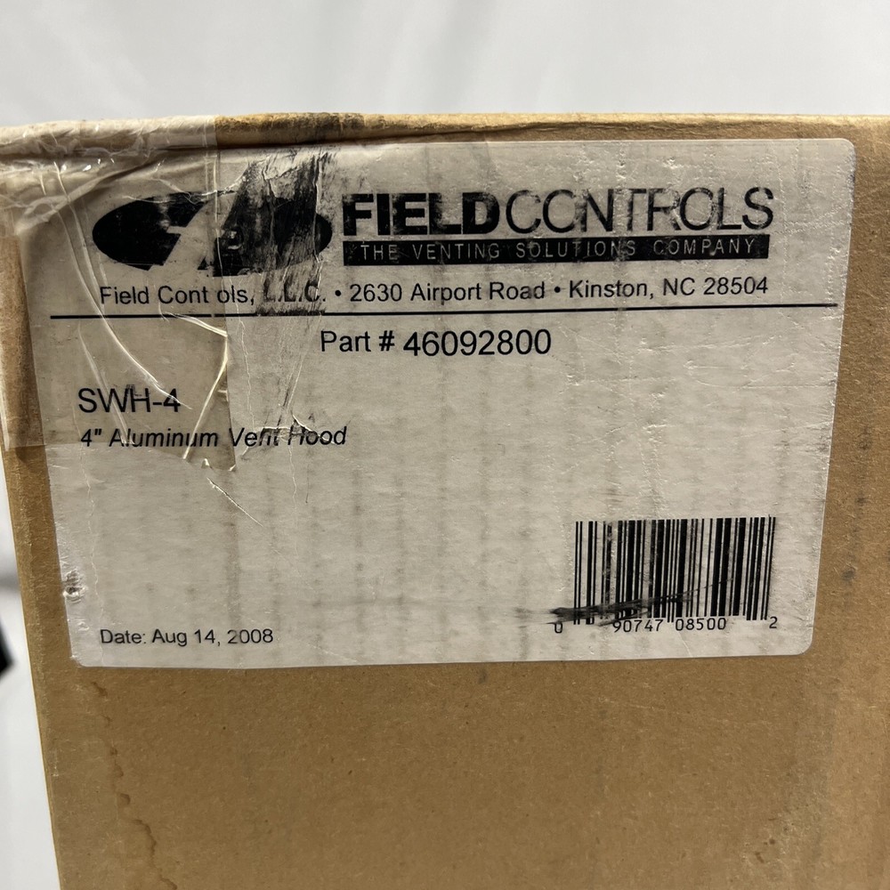 Field Controls Swh-4 Vent Cap, 4 In. Size, Aluminum